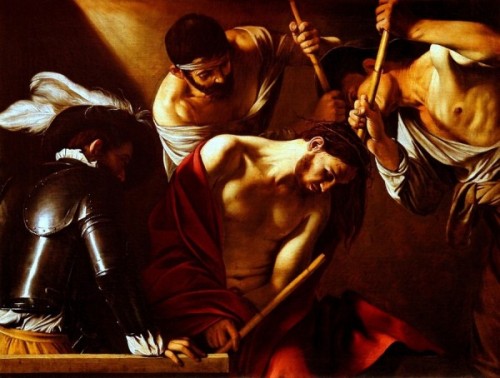 las_10_mejores_pinturas_de_jesus_de_la_historiaLa Coronación con Espinas fue hecha por el maestro italiano Michelangelo Merisi da Caravaggio en 1602.