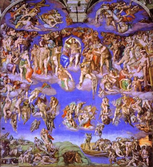 las_10_mejores_pinturas_para la capilla sixtina_Miguel Angel pinto este fresco súper intenso de “El Juicio Final