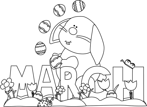 month-of-march-easter-bunny-black-white